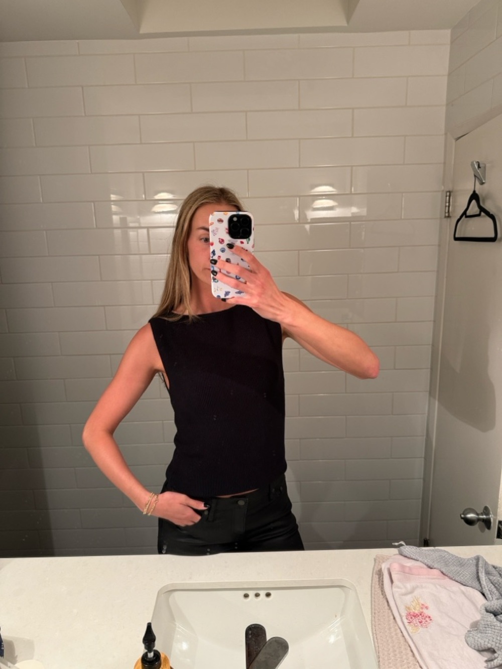 Abercrombie & Fitch Black Ribbed Sleeveless Tank
